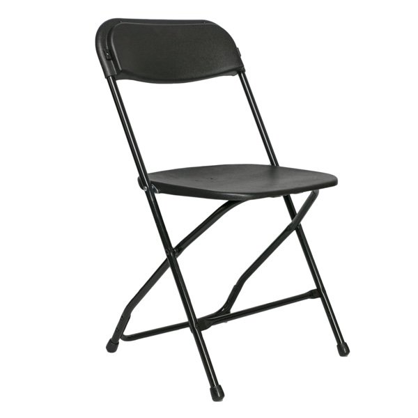 Black plastic store chairs